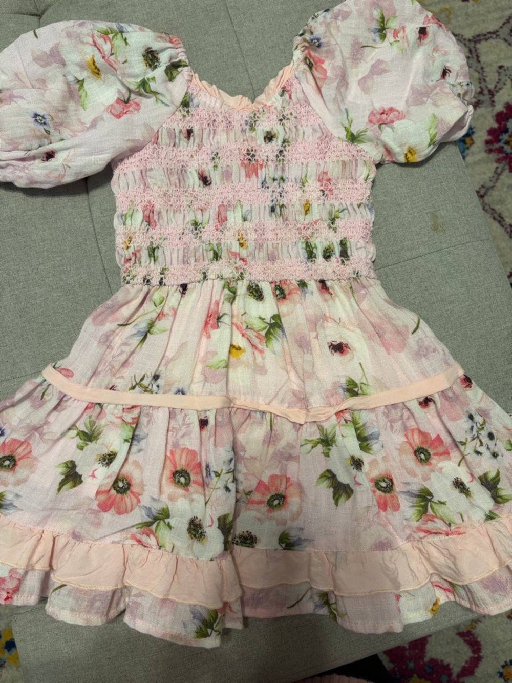 Ivy City Co Roselyn Toddler Dress Floral Pink - Picture 5 of 5